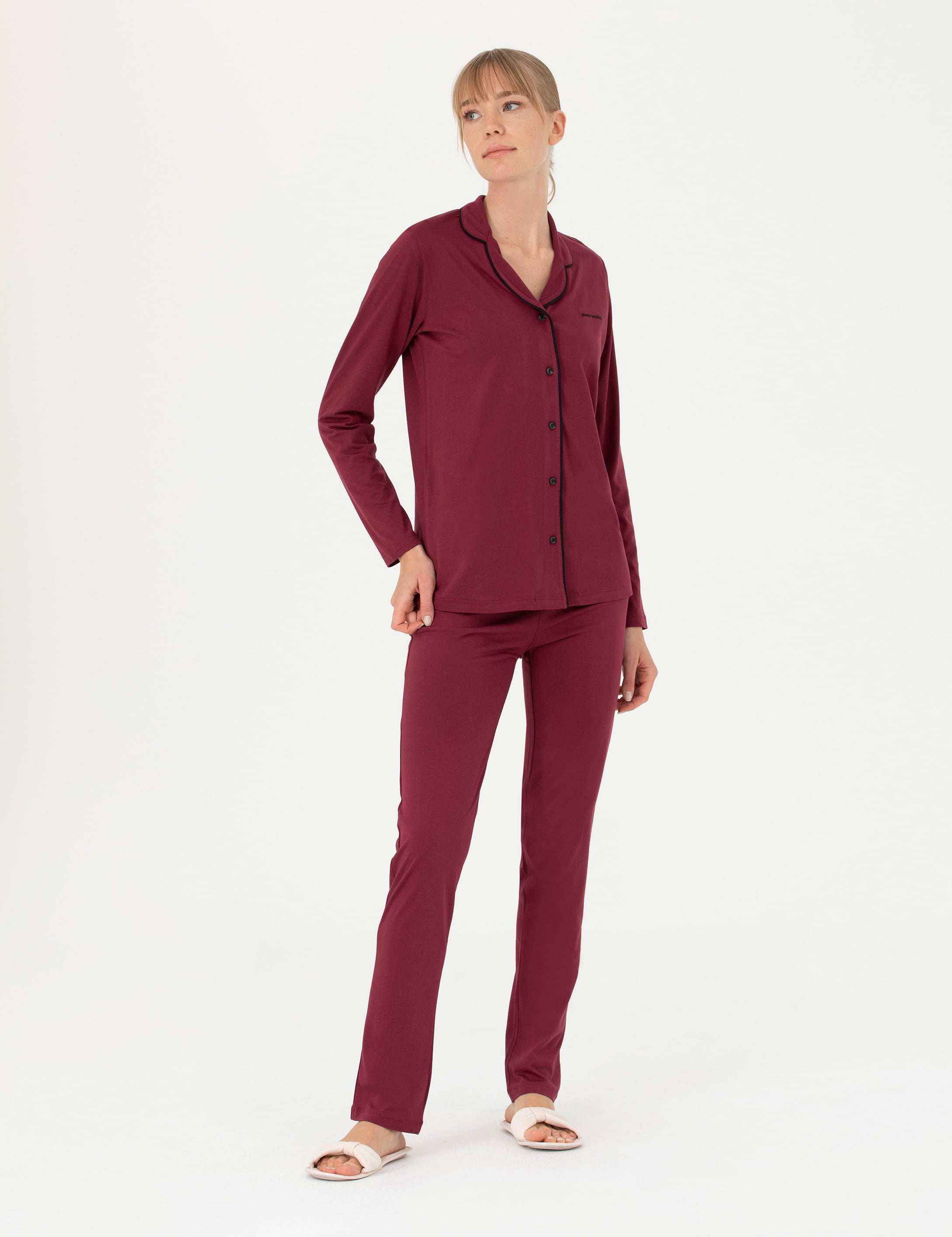 Bordo Pijama Takımı