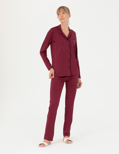 Bordo Pijama Takımı