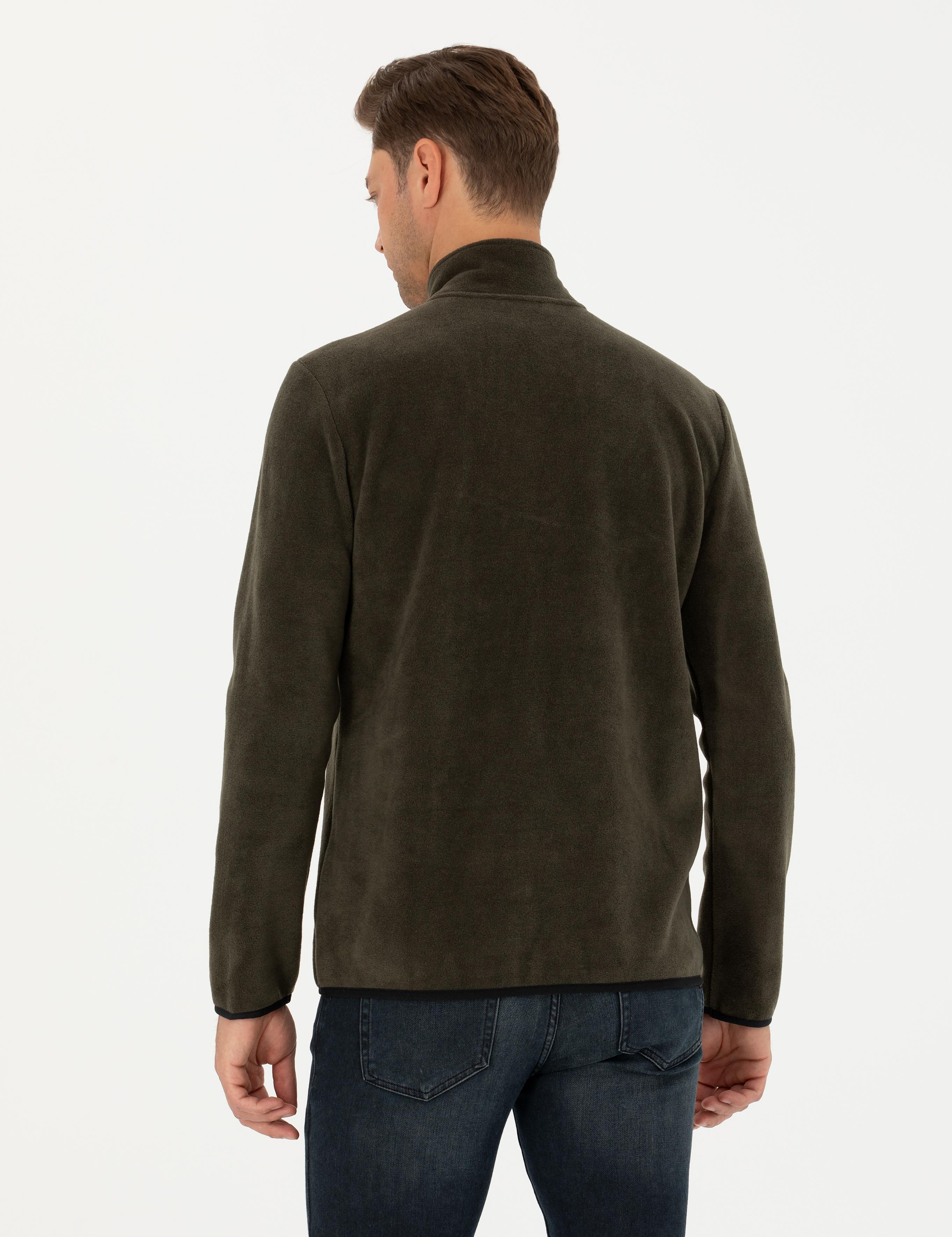 Koyu Haki Regular Fit Sweatshirt