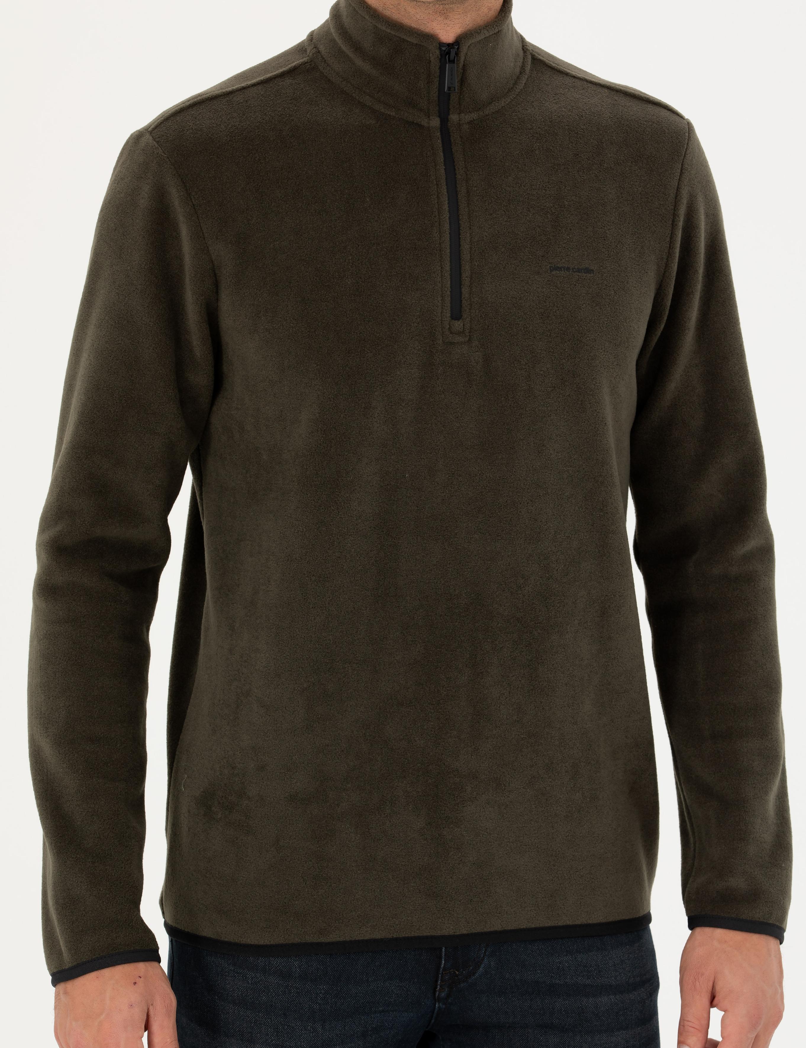 Koyu Haki Regular Fit Sweatshirt