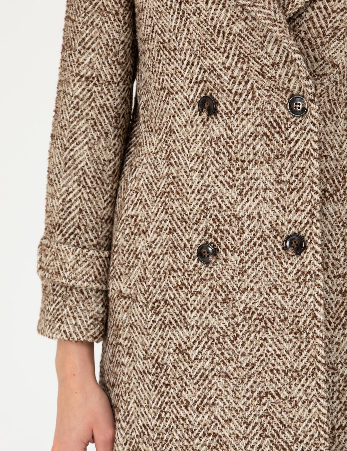 Kahverengi Kaşe Kaban - 50272211013