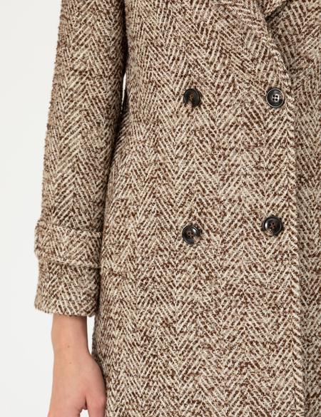 Kahverengi Kaşe Kaban - 50272211013