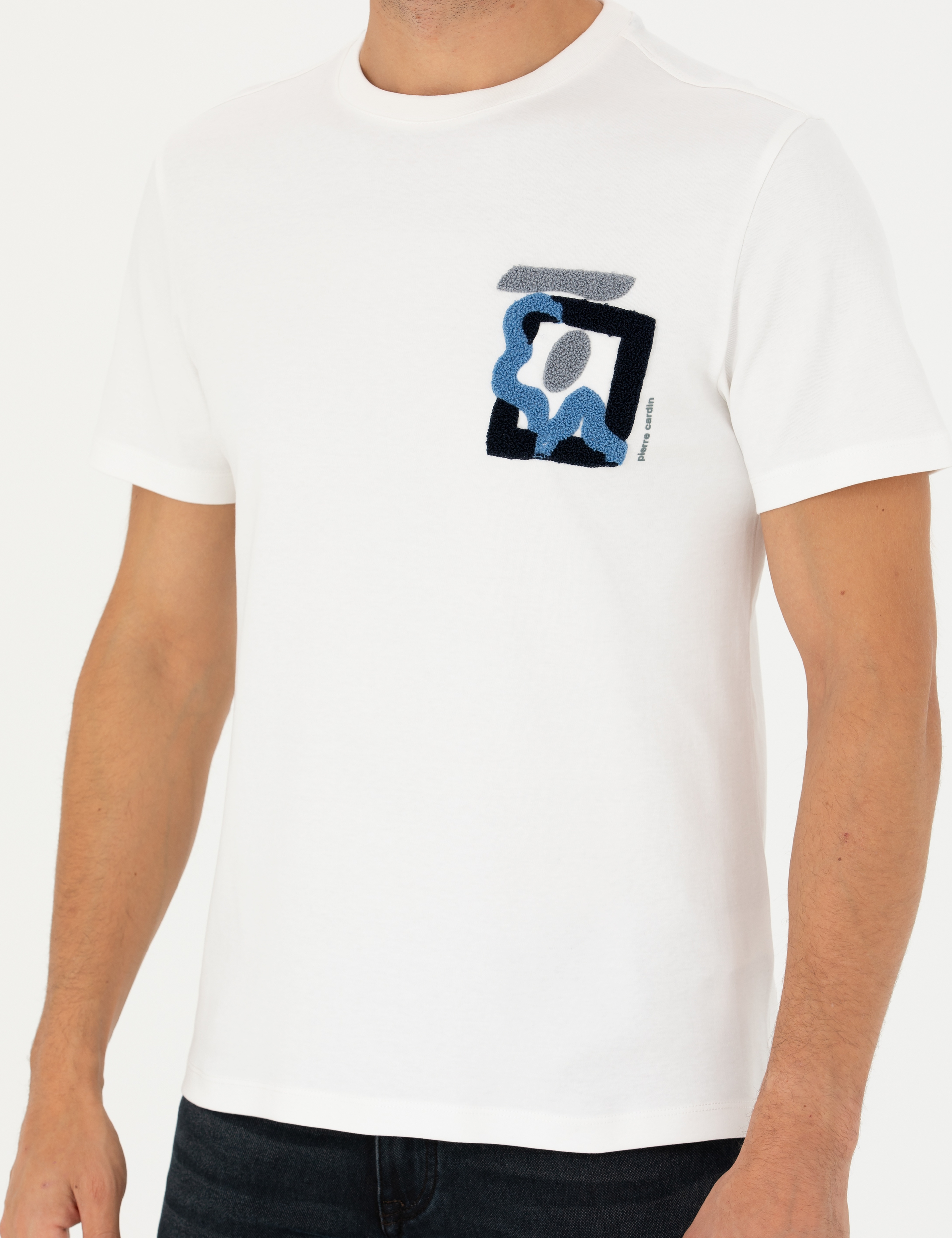 Ekru Regular Fit Tişört - Image 7