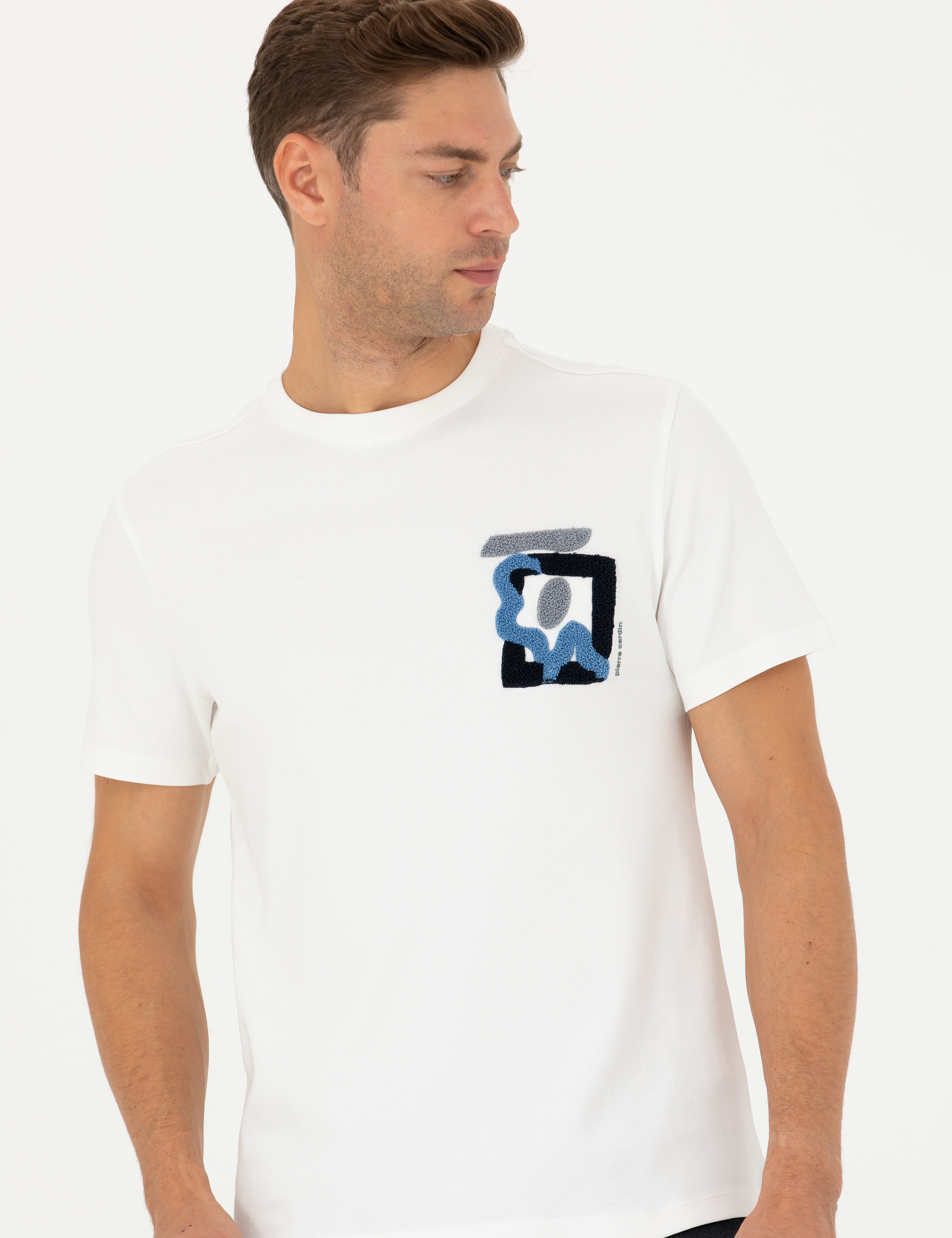 Ekru Regular Fit Tişört - Image 5