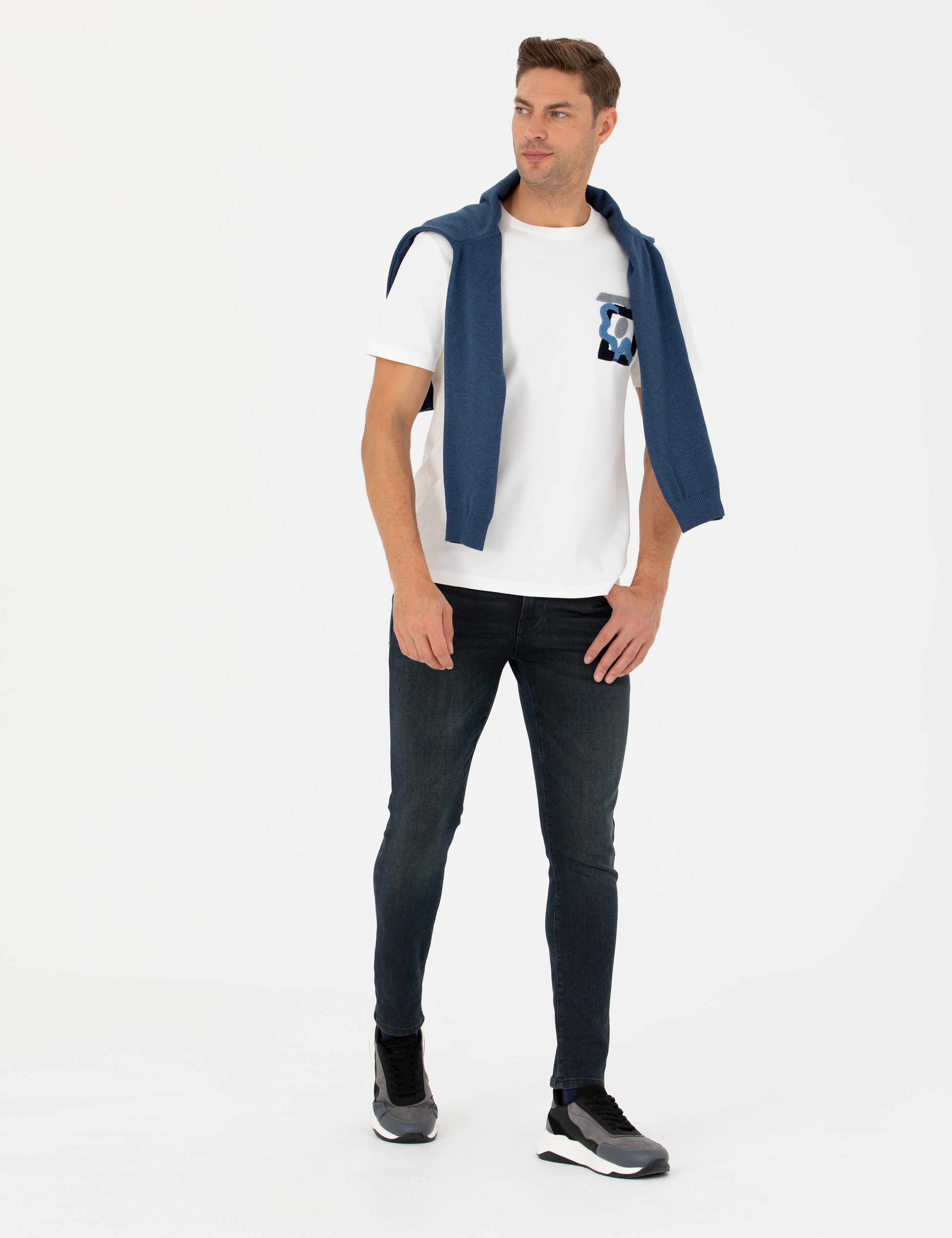 Ekru Regular Fit Tişört - Image 4