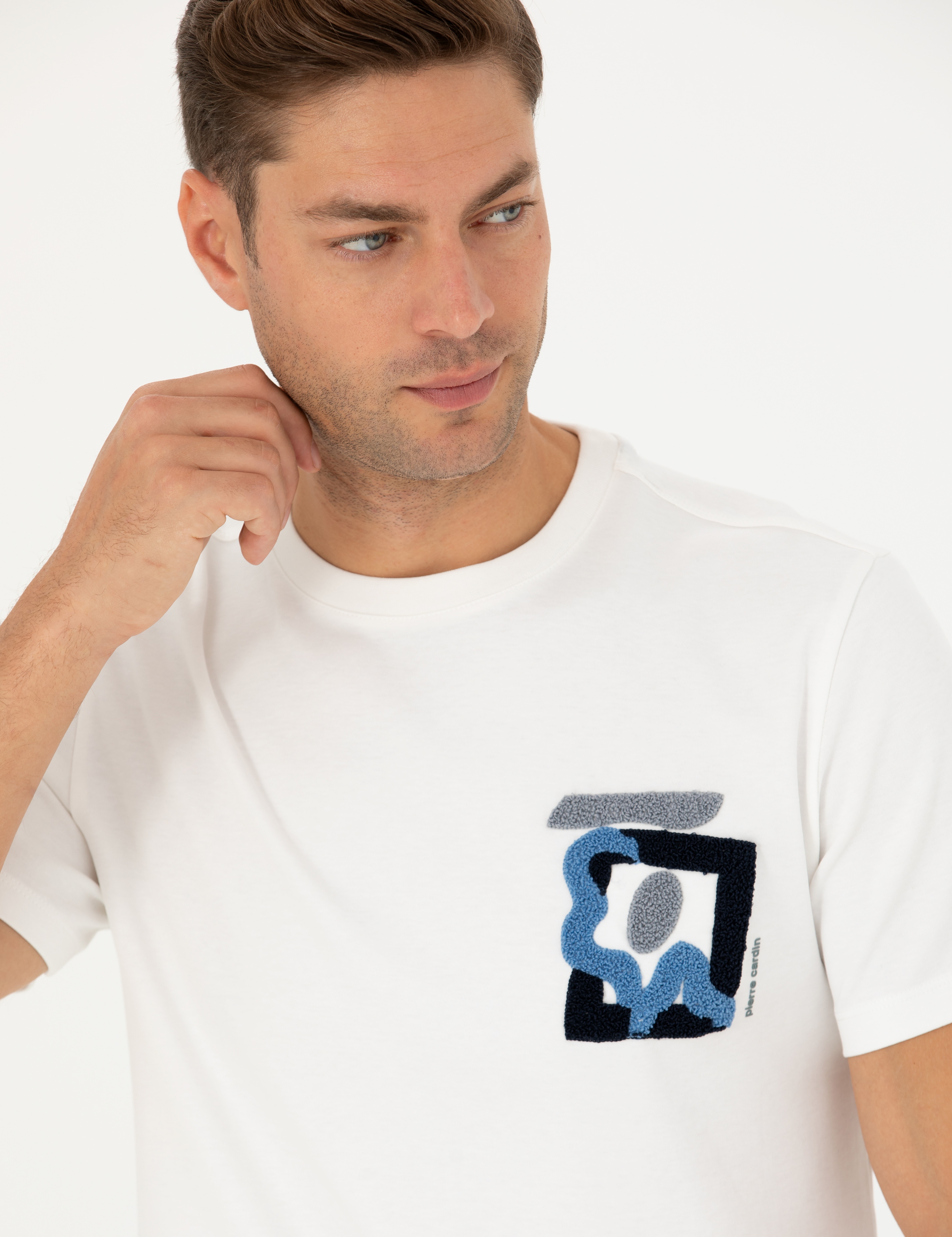 Ekru Regular Fit Tişört - Image 1