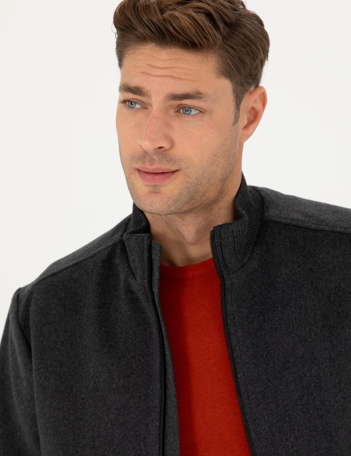 Antrasit Kaşe Mont - 50270901024