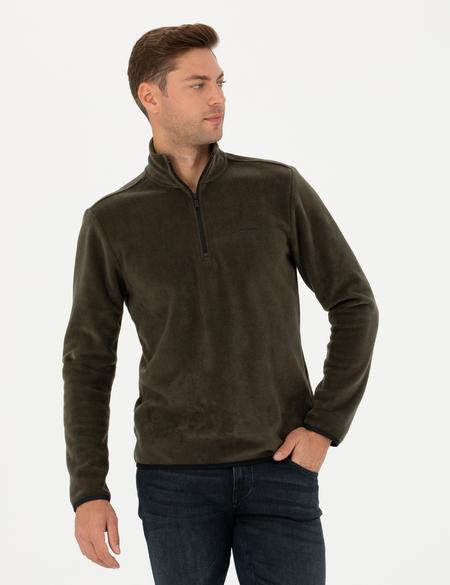 Koyu Haki Regular Fit Sweatshirt - 50279469015