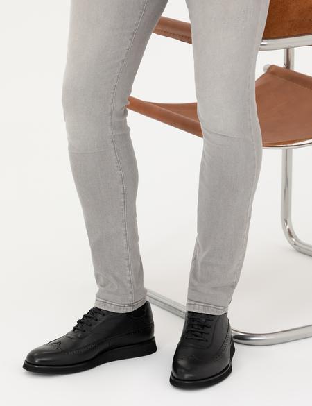 Siyah %100 Deri Casual Ayakkabı - 50277432003