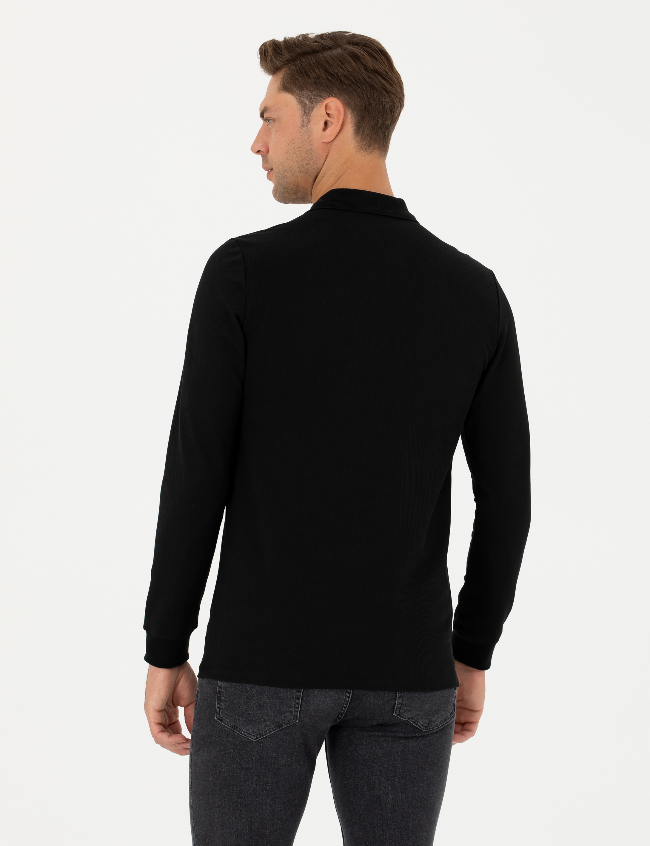 Pierre Cardin Siyah Regular Fit Sweatshirt görsel 6