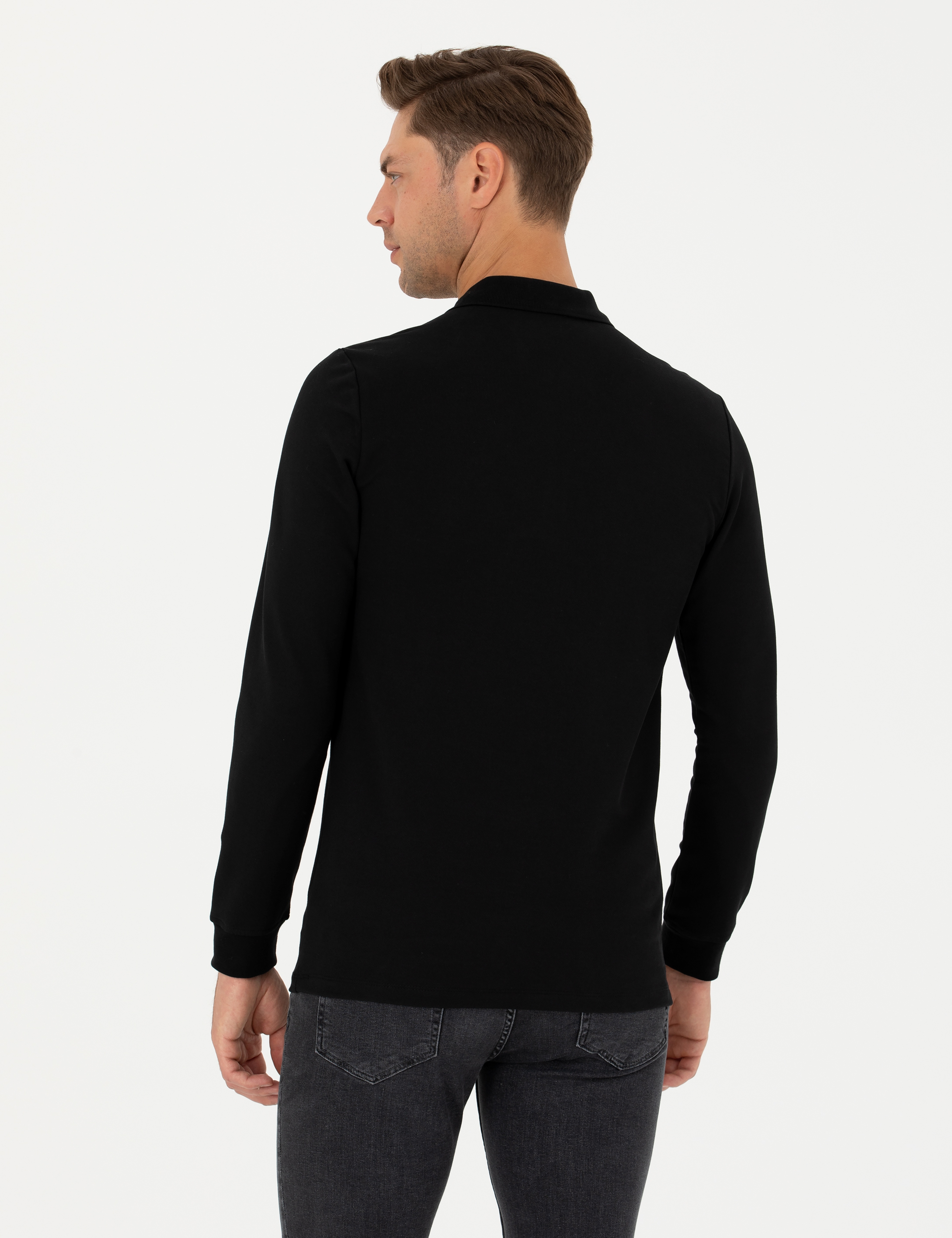 Siyah Regular Fit Sweatshirt - Image 6