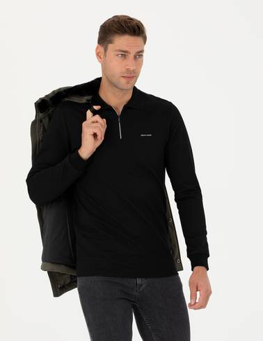 Siyah Regular Fit Sweatshirt