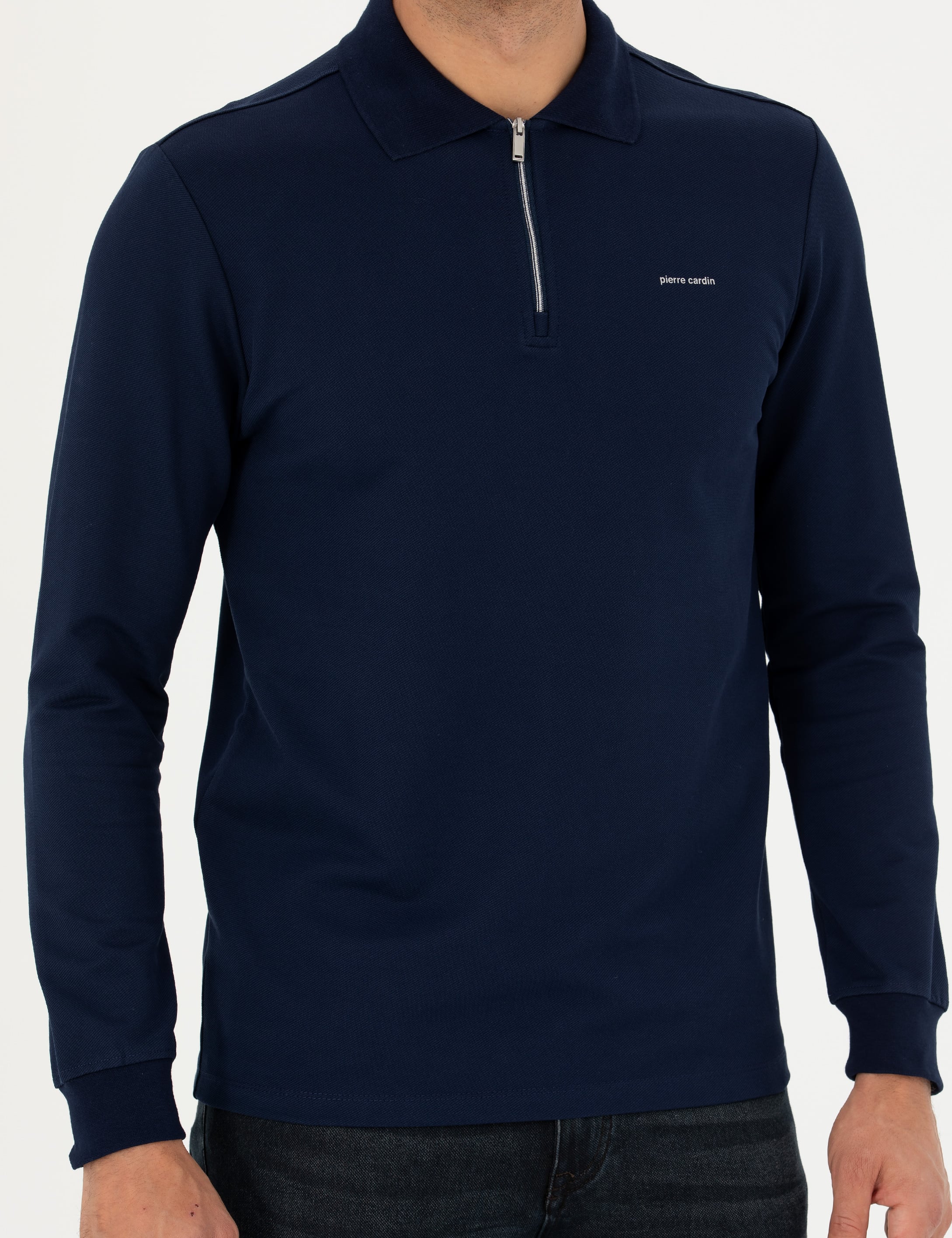 Pierre Cardin Lacivert Regular Fit Sweatshirt görsel 7