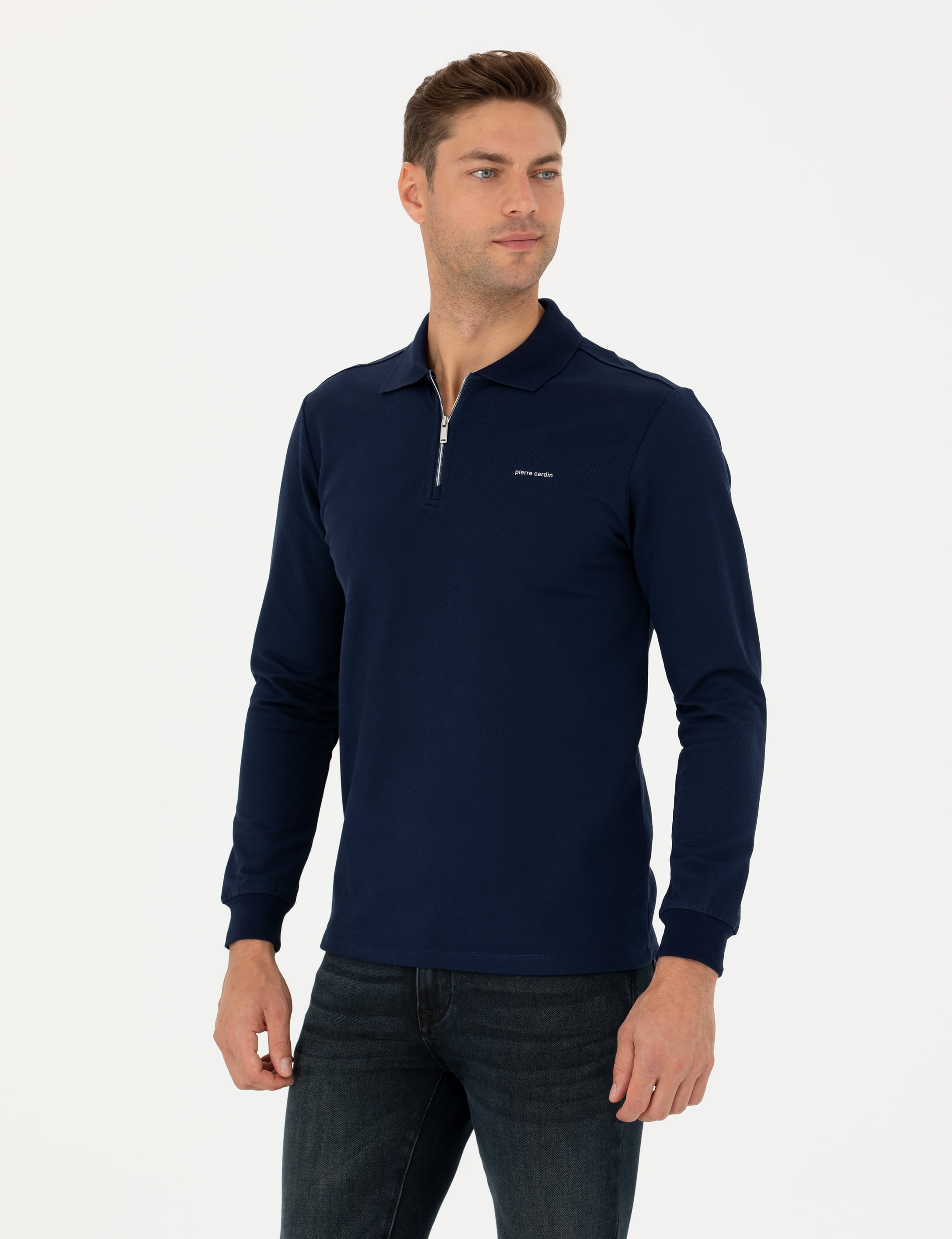 Pierre Cardin Lacivert Regular Fit Sweatshirt görsel 4