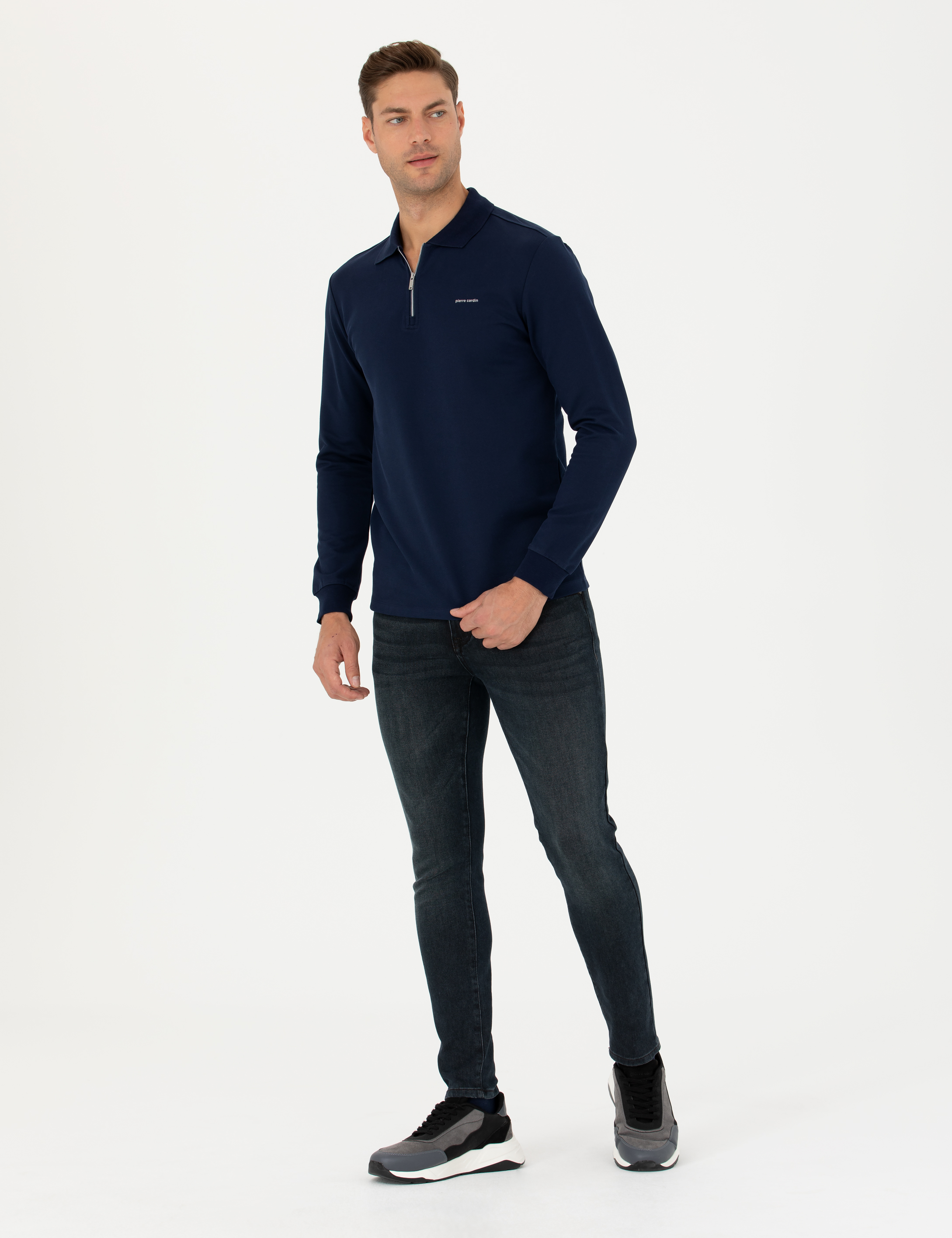 Pierre Cardin Lacivert Regular Fit Sweatshirt görsel 5