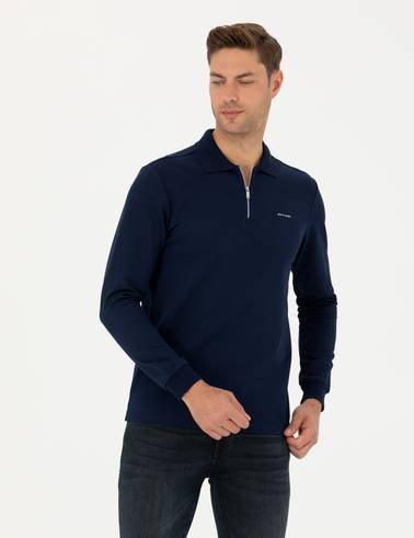 Lacivert Regular Fit Sweatshirt