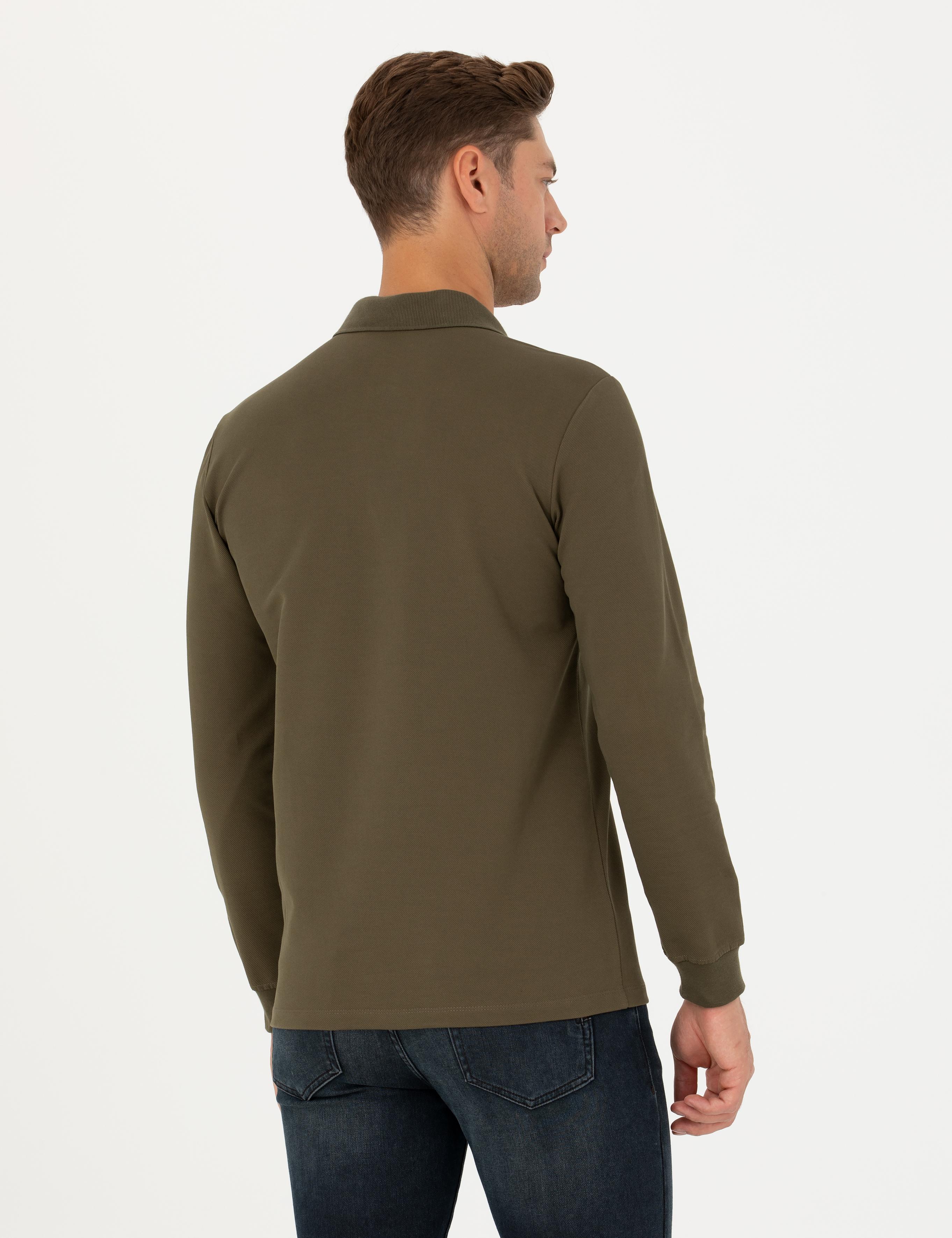 Koyu Haki Regular Fit Sweatshirt