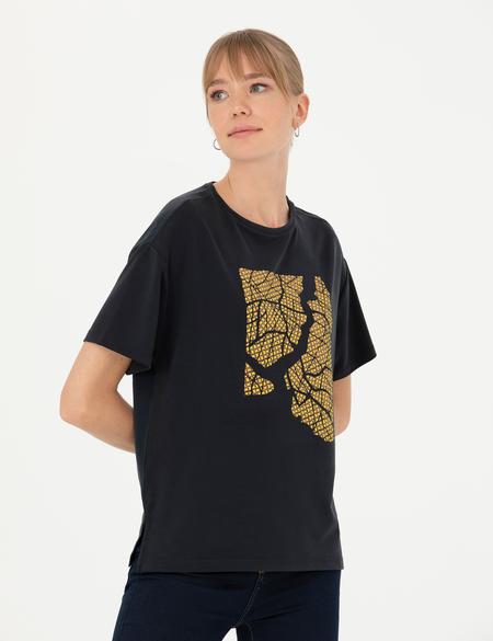 Antrasit Comfort Fit Tişört - 50273463025