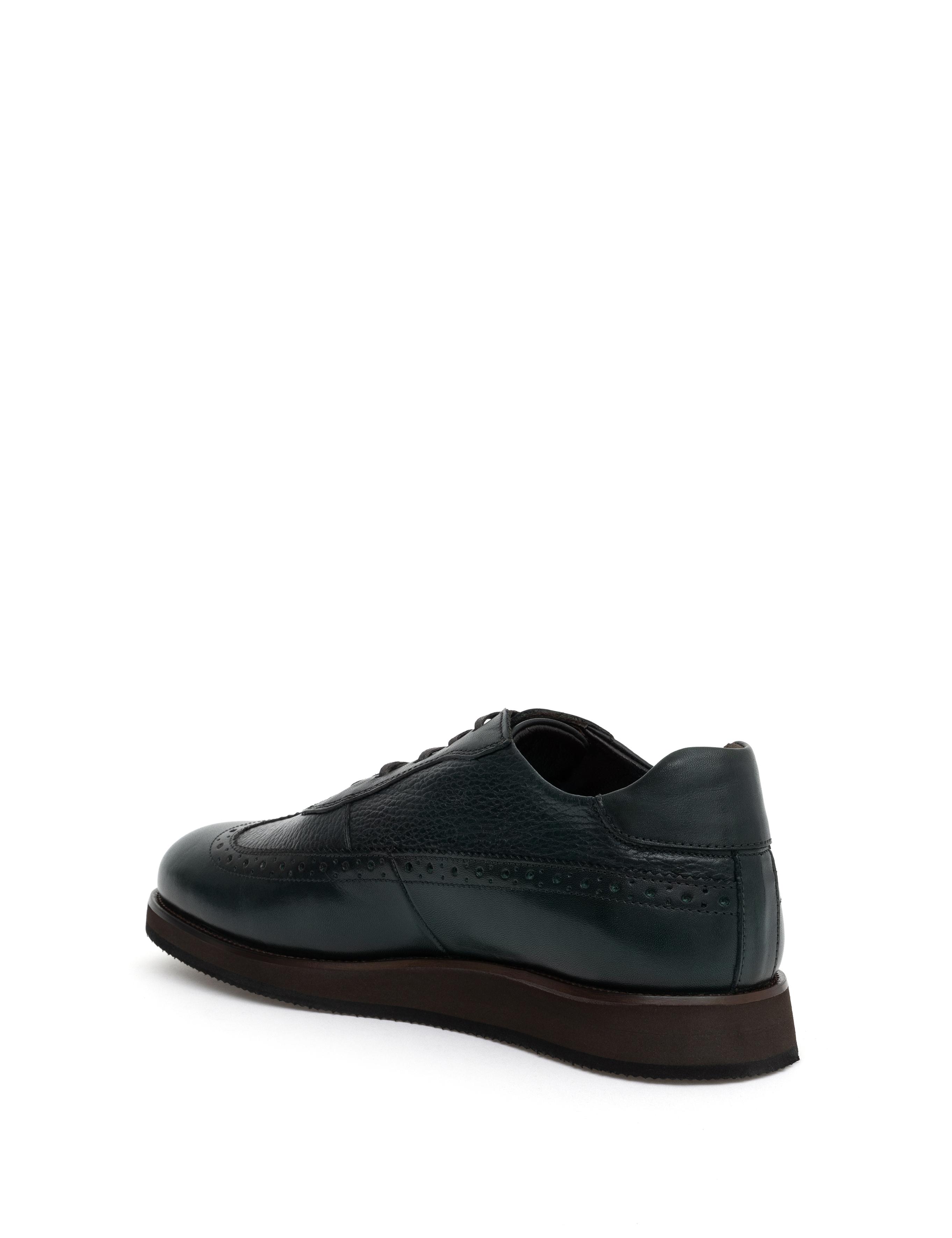 Koyu Yeşil %100 Deri Casual Ayakkabı