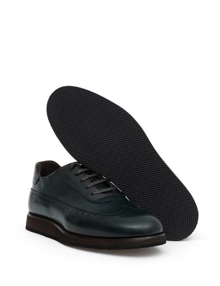 Koyu Yeşil %100 Deri Casual Ayakkabı - 50277432020