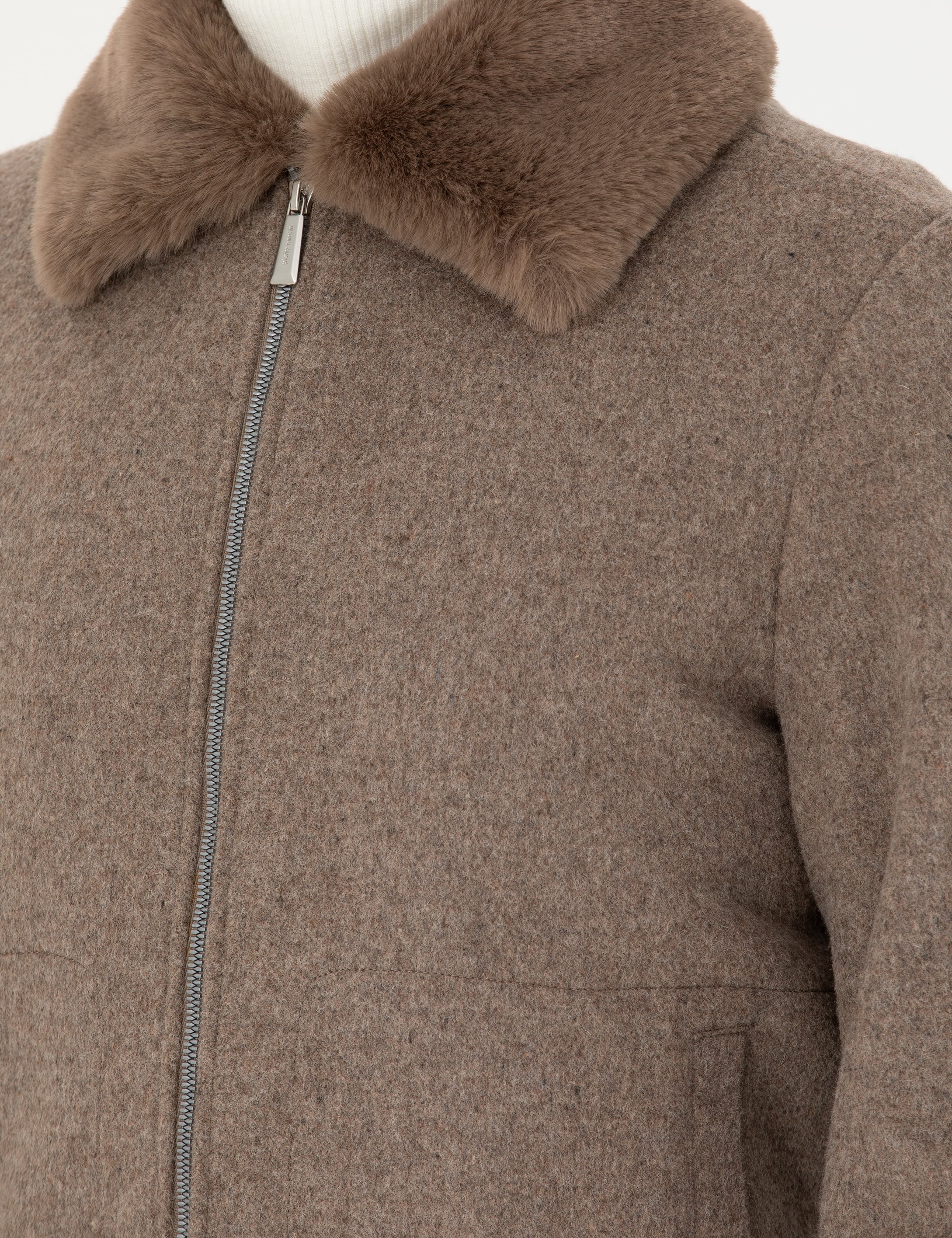 Pierre Cardin Bej Kaşe Mont görsel 7