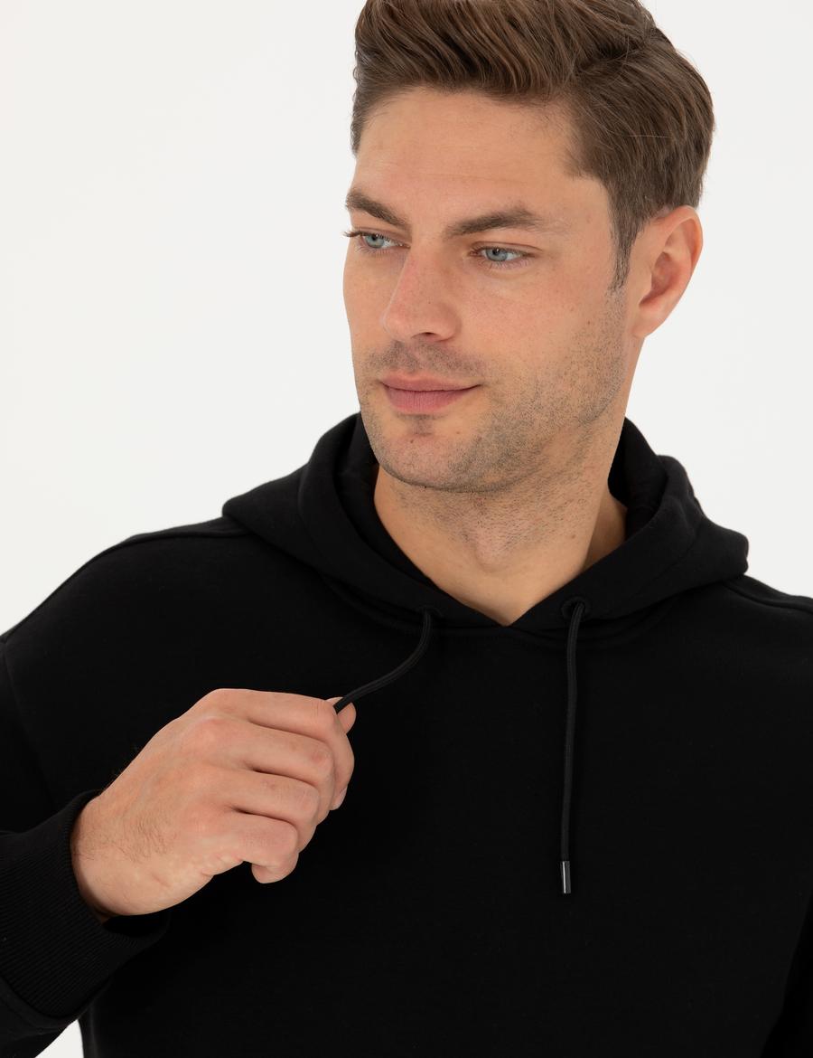 Siyah Regular Fit Sweatshirt