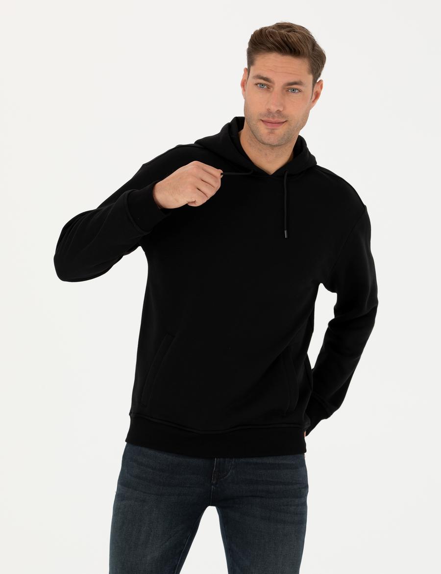 Siyah Regular Fit Sweatshirt