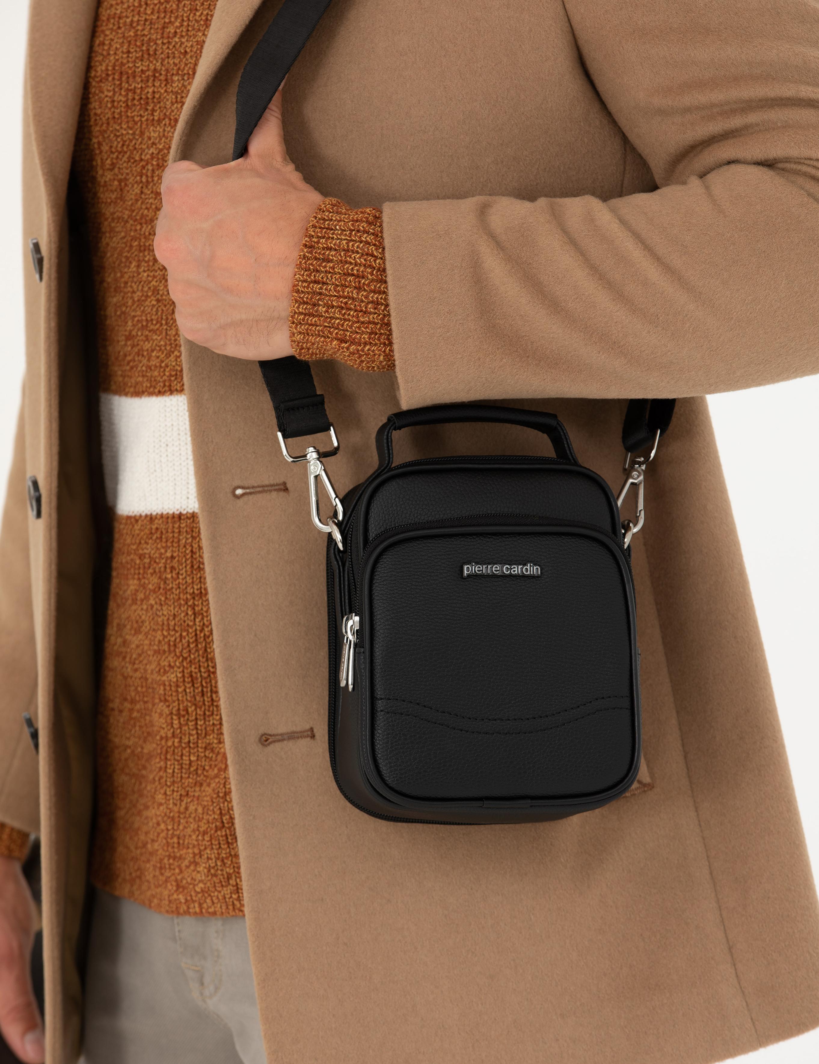 Erkek Siyah Askılı El Çantası