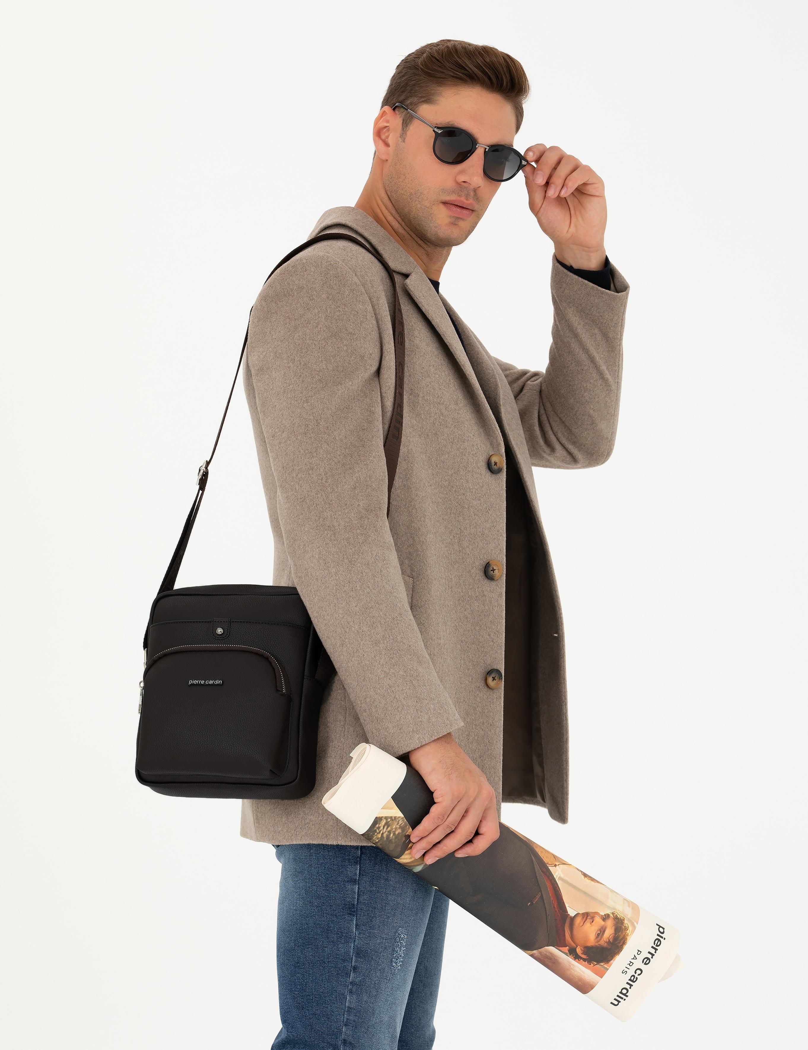 Erkek Kahverengi Omuz Çantası