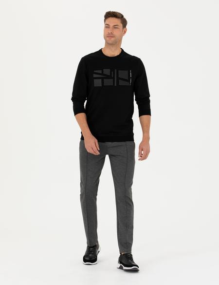 Siyah Regular Fit Sweatshirt - 50273399023