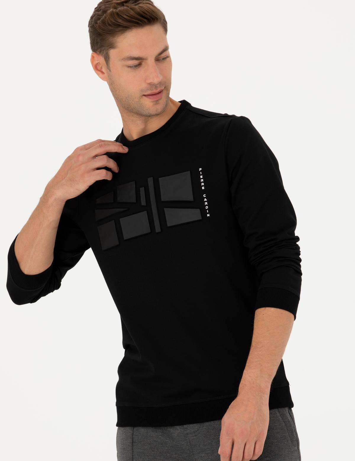 Siyah Regular Fit Sweatshirt