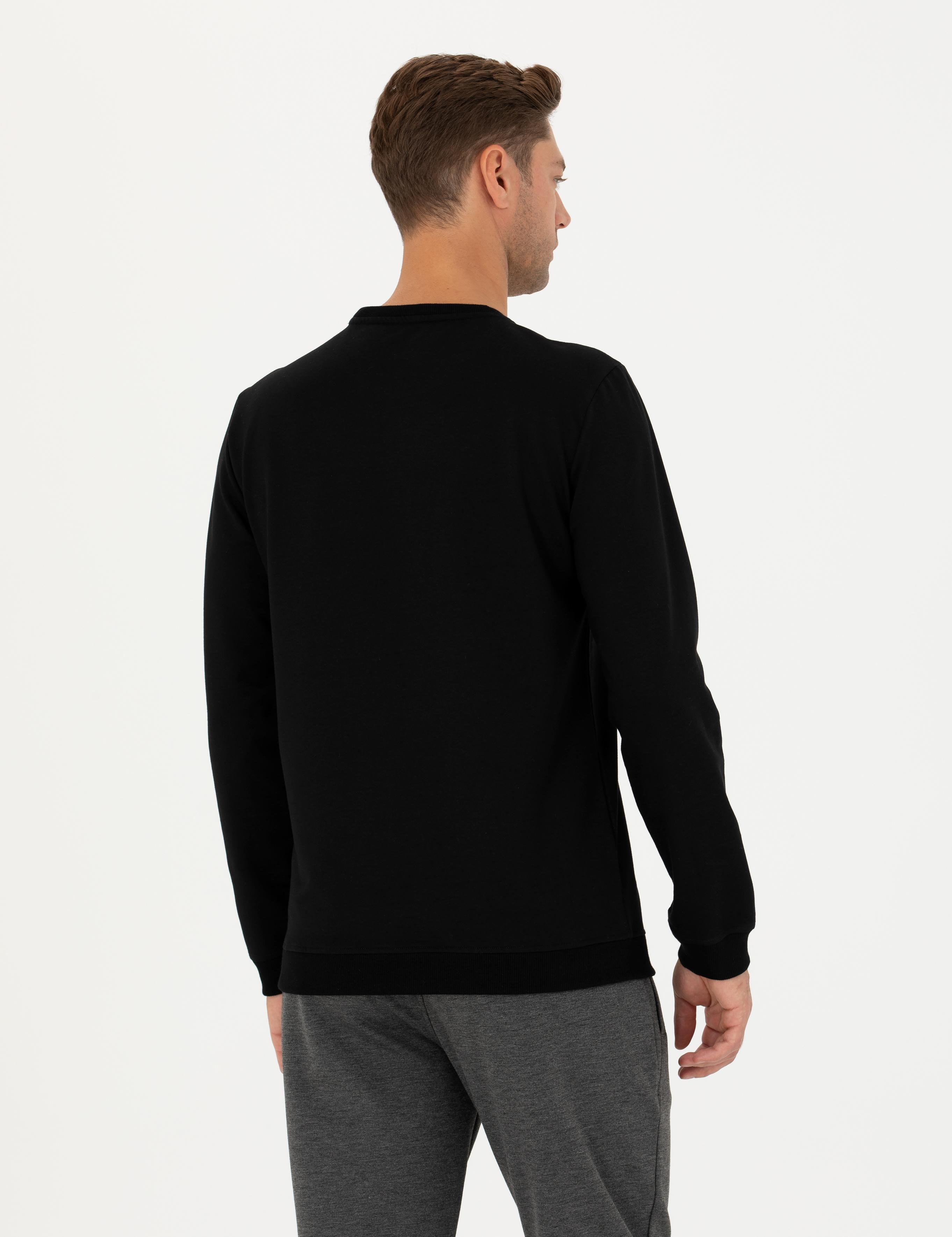 Siyah Regular Fit Sweatshirt