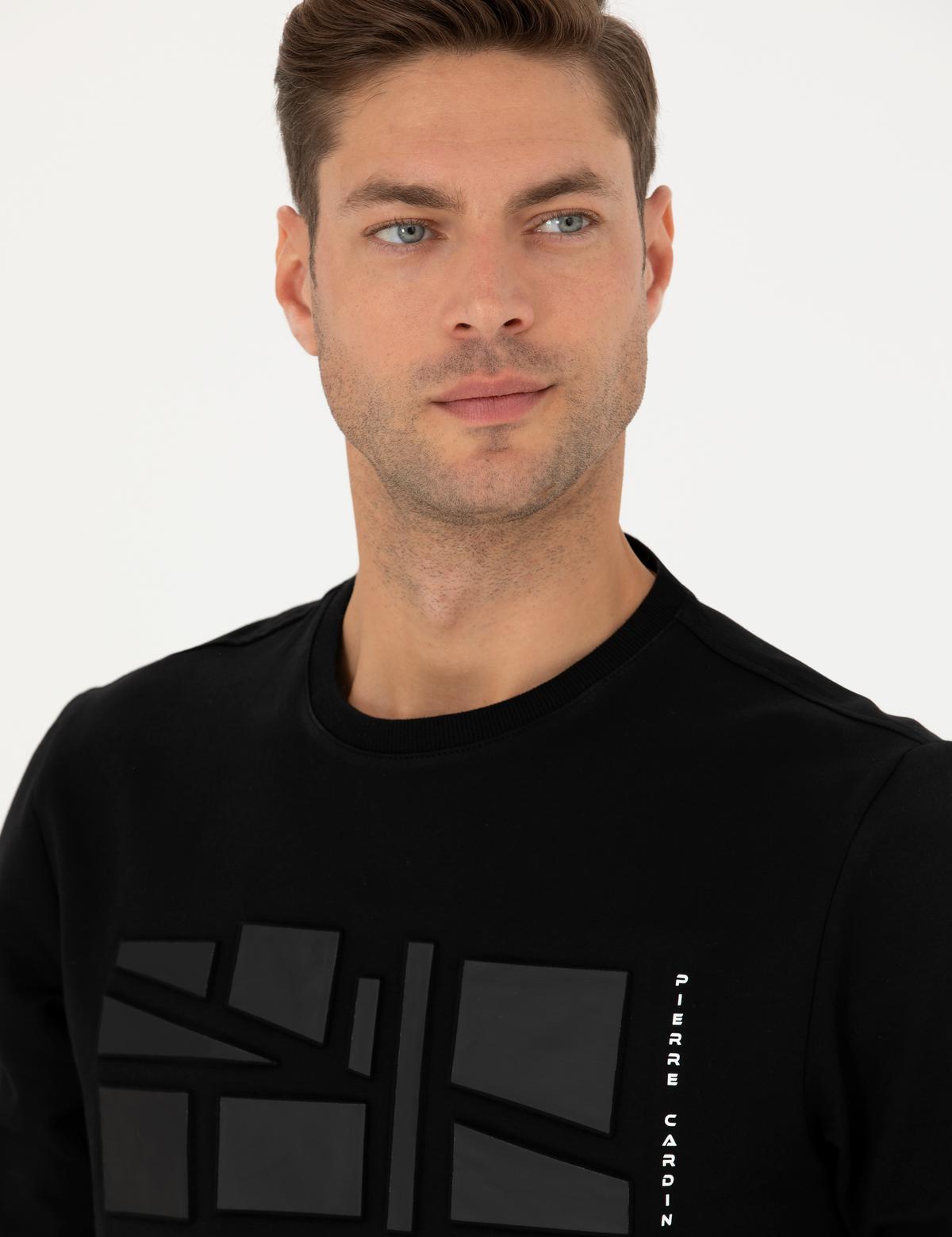 Siyah Regular Fit Sweatshirt - 50273399023