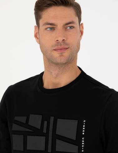 Siyah Regular Fit Sweatshirt