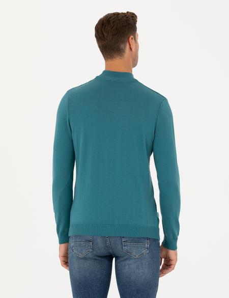 Mavi Slim Fit Yarım Balıkçı Yaka Triko Kazak - 50278099019