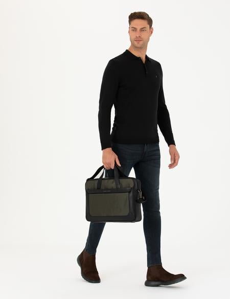Erkek Yeşil Evrak Çantası - 50289988002