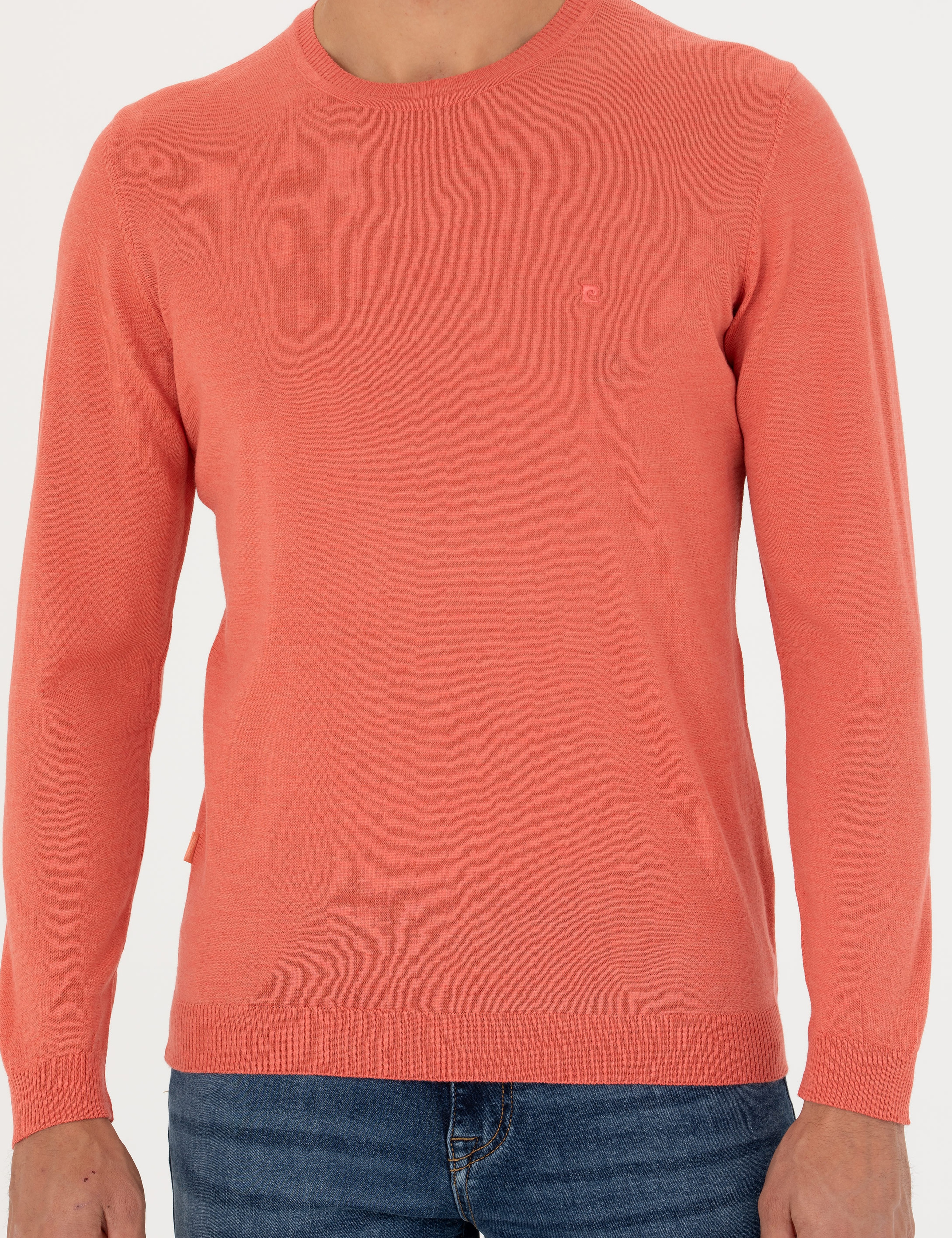 Somon Slim Fit Bisiklet Yaka Yün Karışımlı Basic Triko Kazak - Image 6