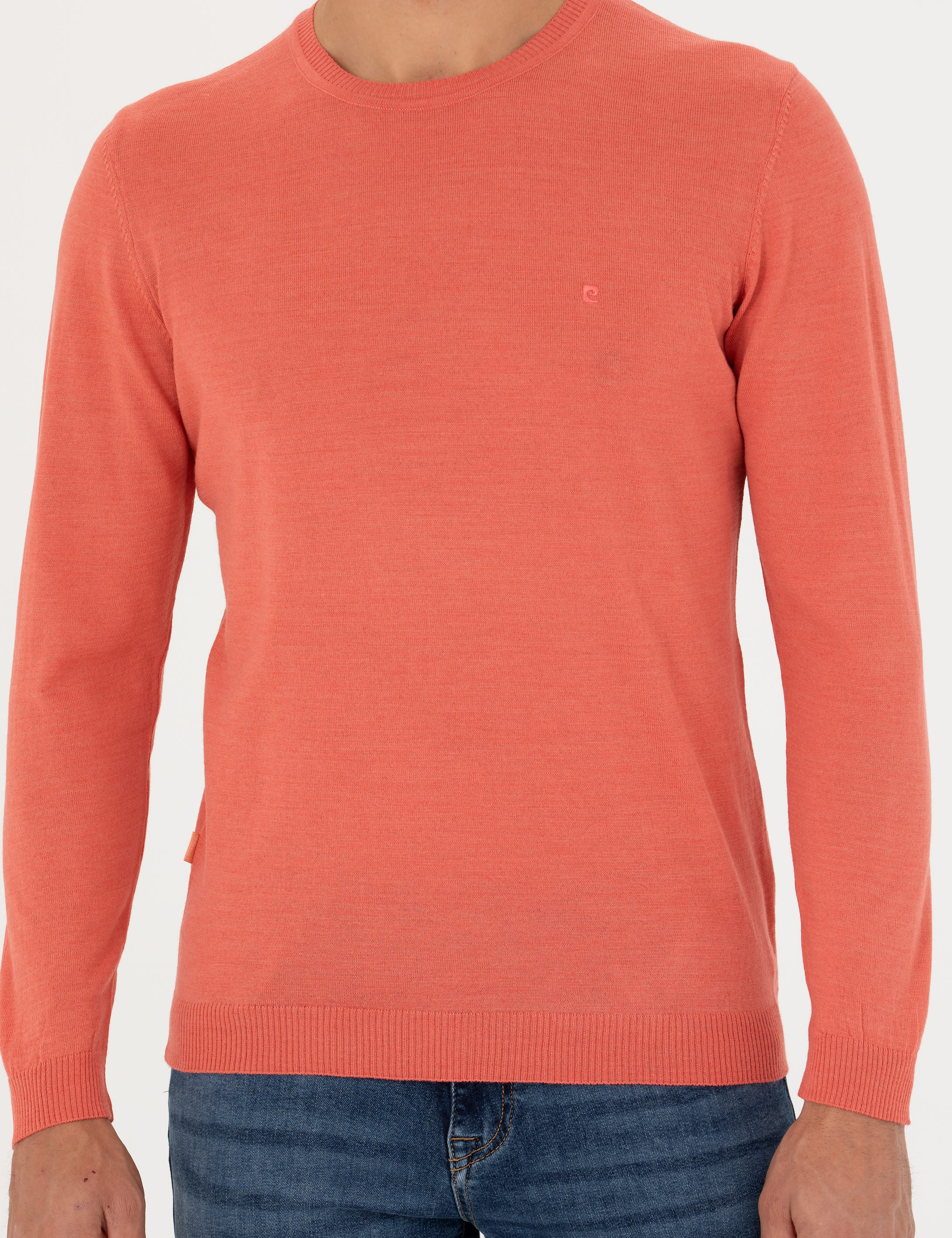 Somon Slim Fit Bisiklet Yaka Yün Karışımlı Basic Triko Kazak