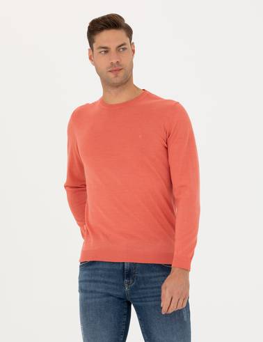 Somon Slim Fit Bisiklet Yaka Yün Karışımlı Basic Triko Kazak
