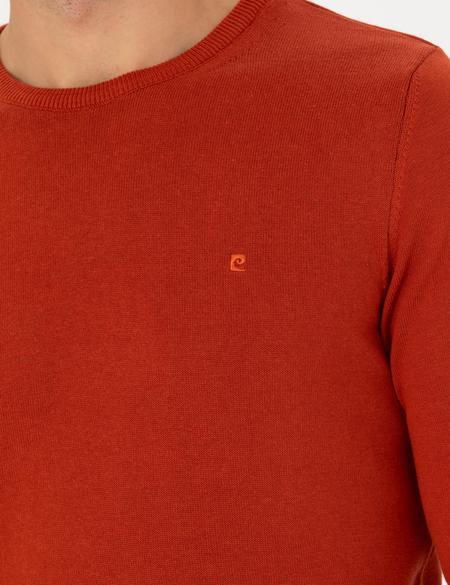 Kiremit Slim Fit Bisiklet Yaka Basic Triko Kazak - 50270179071