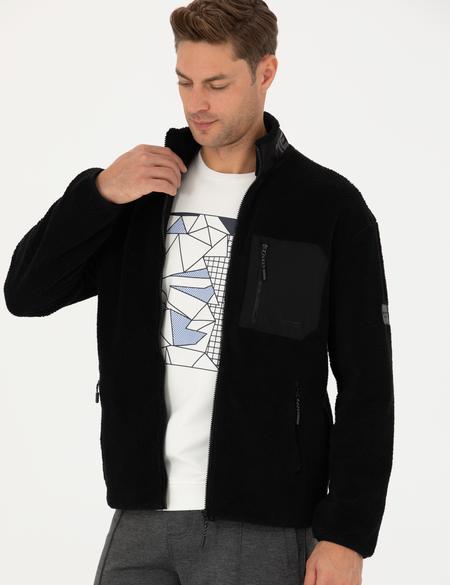 Siyah Regular Fit Hırka - 50271741023