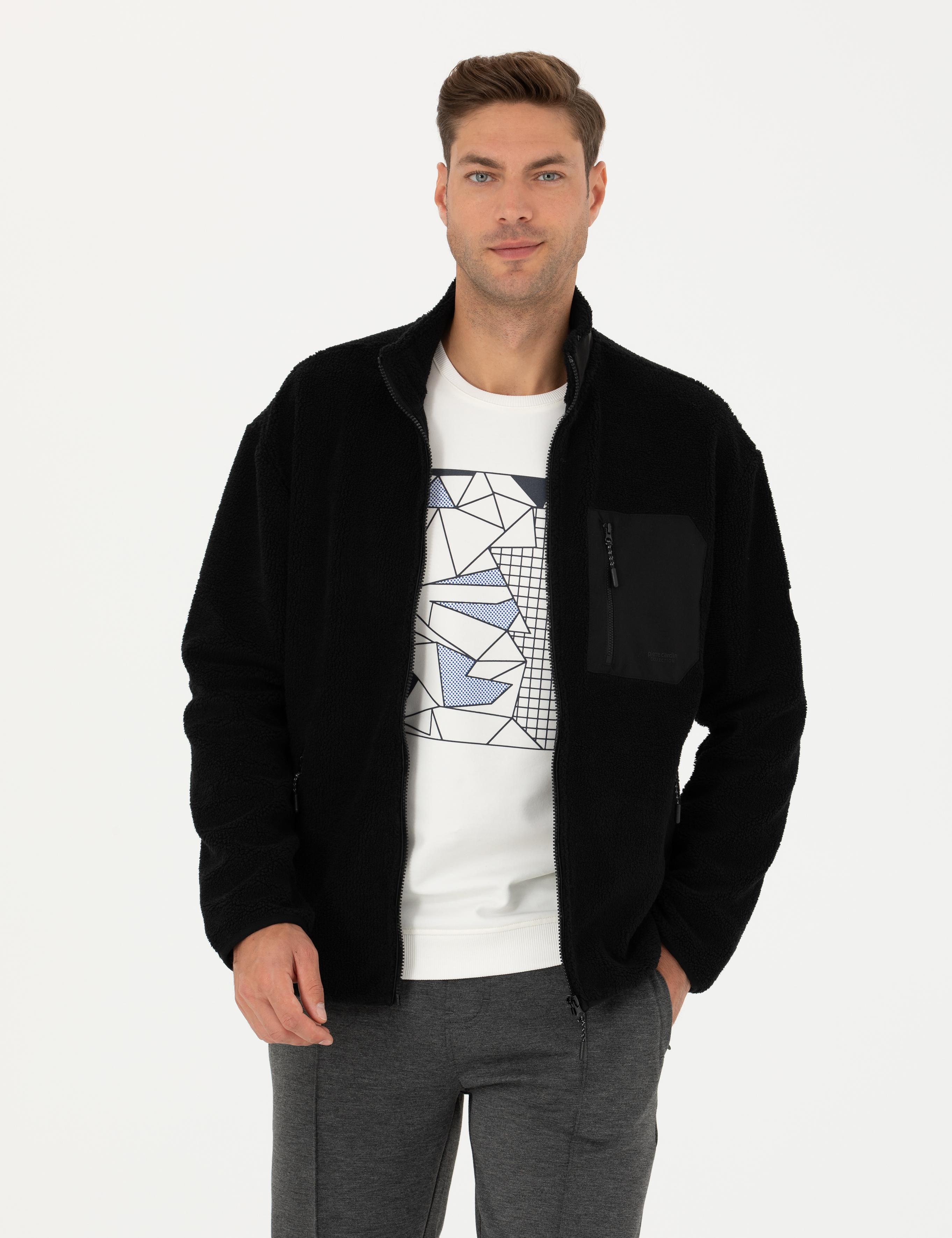 Siyah Regular Fit Hırka