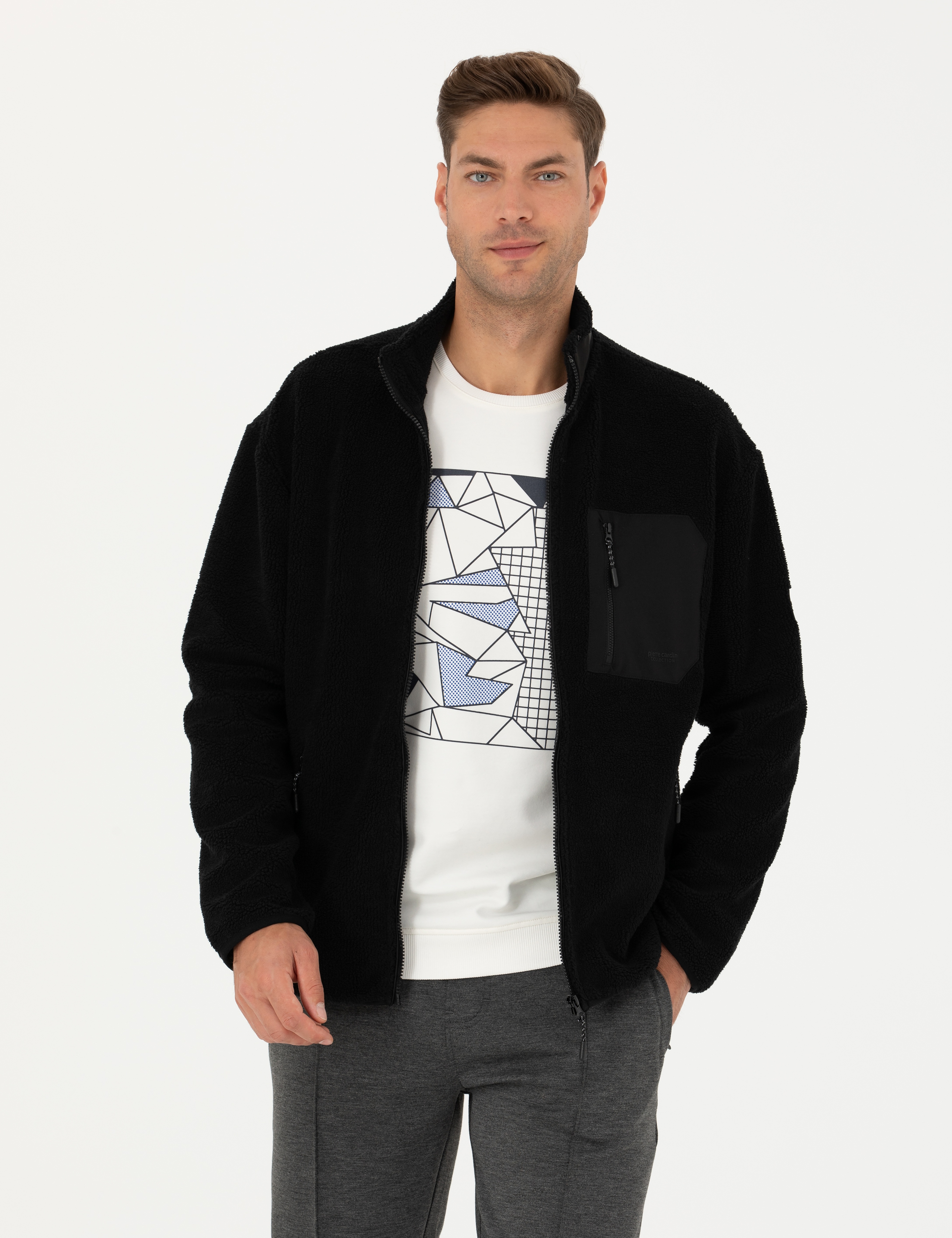 Siyah Regular Fit Hırka