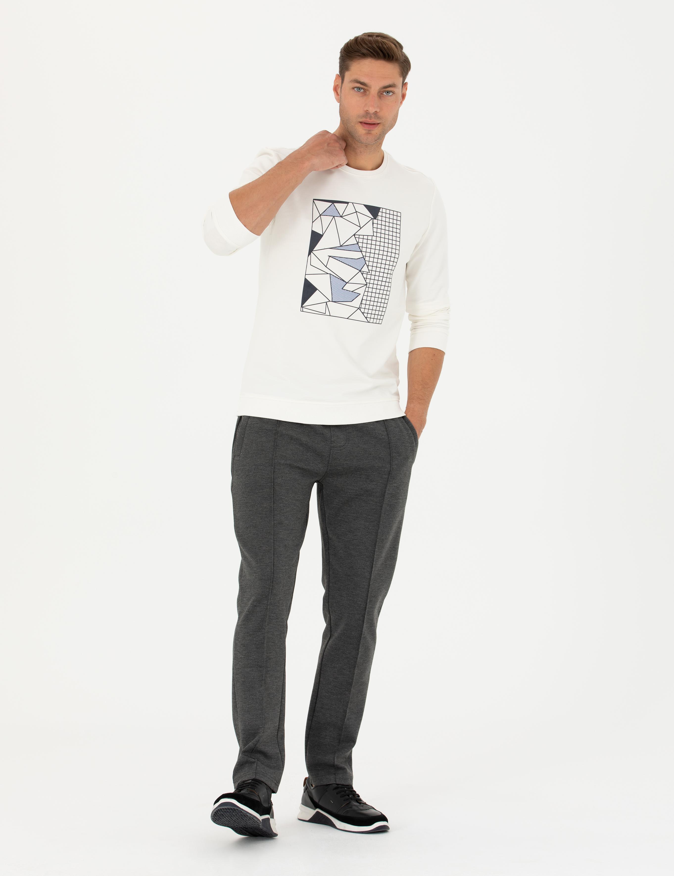 Ekru Regular Fit Sweatshirt