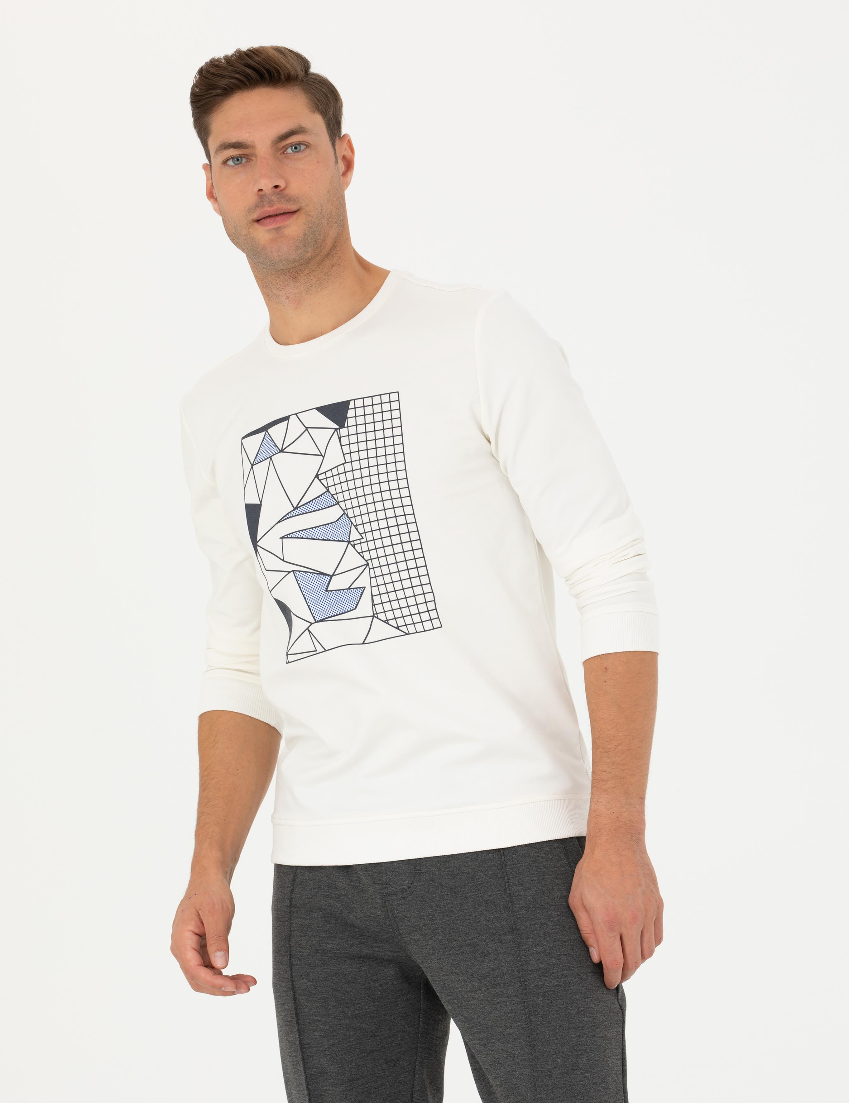 Ekru Regular Fit Sweatshirt