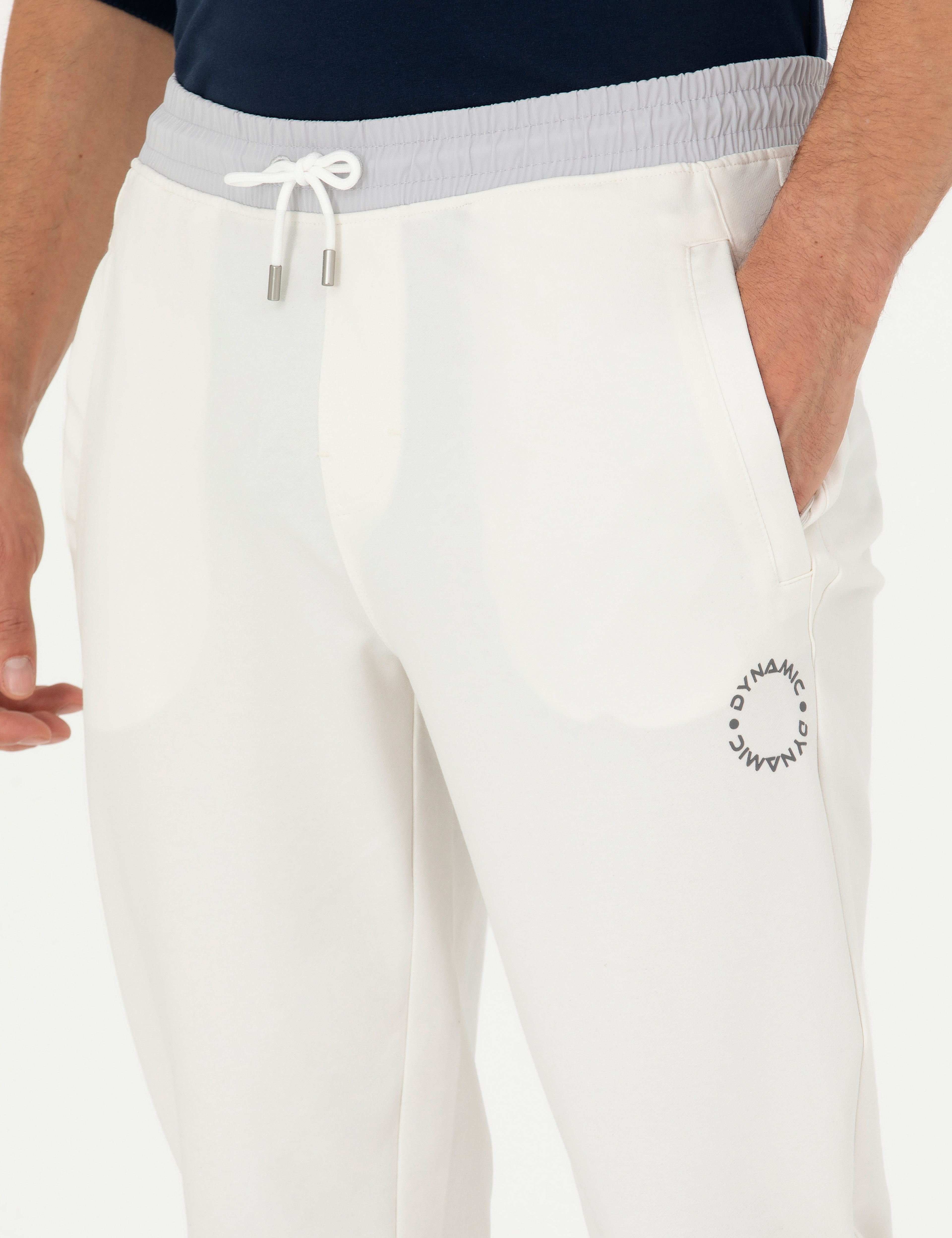 Ekru Slim Fit Eşofman Altı