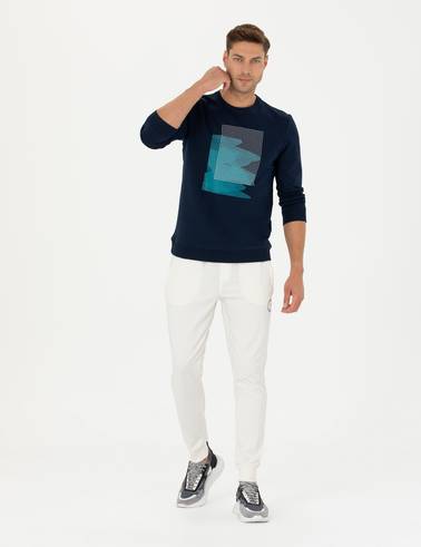 Ekru Slim Fit Eşofman Altı
