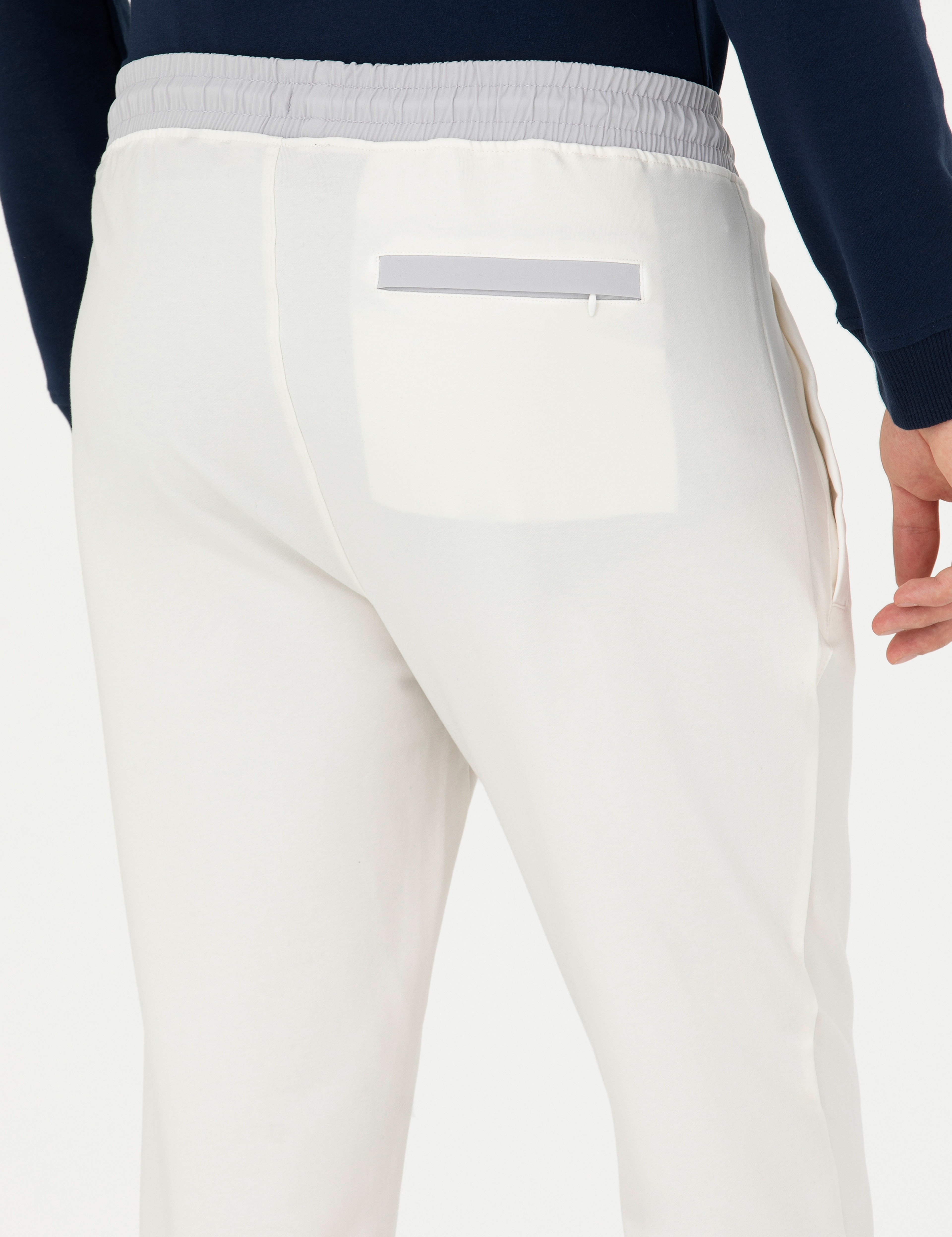 Ekru Slim Fit Eşofman Altı - Image 7