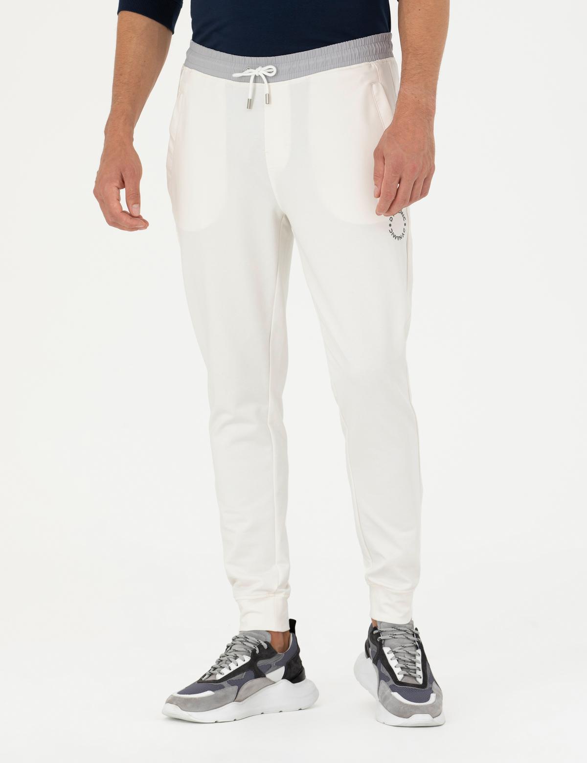 Ekru Slim Fit Eşofman Altı - 50274869038