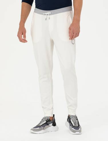 Ekru Slim Fit Eşofman Altı